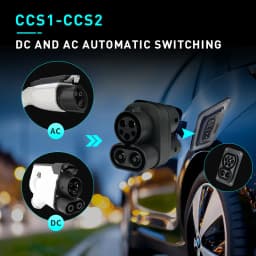 SUSUTOO CCS1 to CCS2 EV fast charging adapter Charger AC DC 1000V 400A and EV Charger Connector Type 1 to Type 2 Adapter
