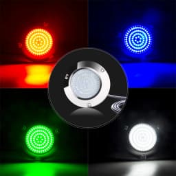 4PCS Underwater Marine Light Subnautica Boat Lighting Sailing Boat Speedboat 90LED 12v 24v 60W Stainless Steel Transom Light