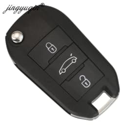 Jingyuqin 433MHz 4A HITAG AES Chip Flip Remote Van Car Flip Key For Peugeot Expert 308 3008 2016+ Citroen C4 Cactus 2014+ HU83