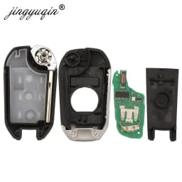 Jingyuqin 433MHz 4A HITAG AES Chip Flip Remote Van Car Flip Key For Peugeot Expert 308 3008 2016+ Citroen C4 Cactus 2014+ HU83