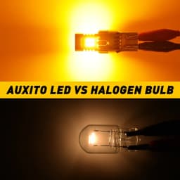 AUXITO 2Pcs T20 LED Canbus No Hyper Flash W21W WY21W 7440 7440NA LED Amber Car Turn Signal Light Bulbs Error Free Auto Lamp 12V