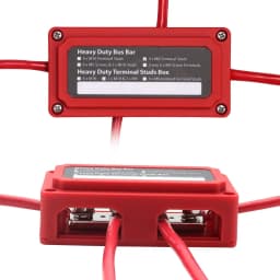 300A Bus Bar Heavy Duty Power Distribution Block Busbar Box Module Design with 4X M8 (5/16") Terminal Studs For Car RV Boat