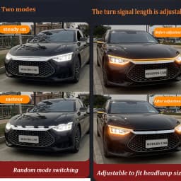 Yellow White Dynamic LED Daytime Running Light Strip For Car Universal Auto Headlight Strips Scan Car Hood Decorative Light 12V