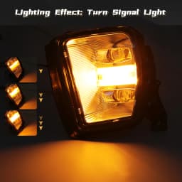 LED Fog Lamp Daytime Running Lights For Dodge Ram 1500 2013 2014 2015 2016 2017 2018 DRL Turn Signal White Yellow Car Accessoies