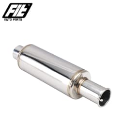 Exhaust Muffler Pipe Car Resonator 63mm Race Spoon Plate Muffler Universal Fast Shipping