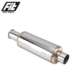 Exhaust Muffler Pipe Car Resonator 63mm Race Spoon Plate Muffler Universal Fast Shipping