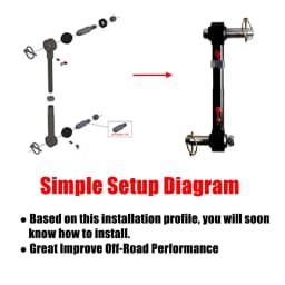 2.5-6" Lifts Front Sway Bar Links Disconnects For Jeep Wrangler JK JKS 2/4 Doors 2007-2018 Adjustable Car Parts PRC-1010A