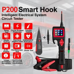 Topdiag P200 9V-30V P100-2M 12&24V Power Probe Automotive Electric Circuit Tester Relay Injector Activating Car Diagnostic Tool