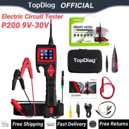 Topdiag P200 9V-30V P100-2M 12&24V Power Probe Automotive Electric Circuit Tester Relay Injector Activating Car Diagnostic Tool