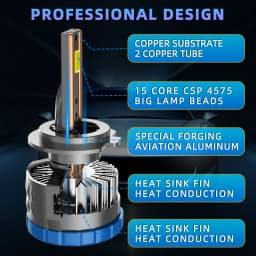 Infitary 160W H7 H4 LED Car Headlight High Power CANBUS Bulb H8 H9 H11 HB3 9005 HB4 9006 Lamp Double Copper Tube Lights for Auto