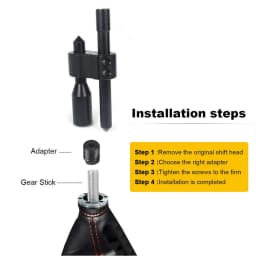 Mechanical Texture High Quality Car Aluminum H Type Shift Knob Extension Adjustable Extender Gear Shifter With Three Adapters