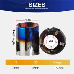 4 Pcs Exhaust Tips For BMW F87 M2 M2C F80 M3 F82 F83 M4 F10 M5 F12 F13 M6 Stainless Car Accsesories Muffler Tail Tips Modify
