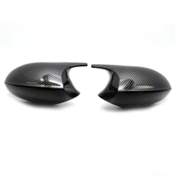Carbon Fiber Pattern Black Side Mirror cover Caps Replacement for BMW E90 E91 2005-2011 E92 E93 2006-2013 E81 E82 E88 E87 E88