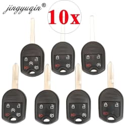 jingyuqin 10pcs FO38/HU101 Remote Key Shell For Ford Edge Explorer Ranger Windstar Expedition Mustang for Mazda Fob Case