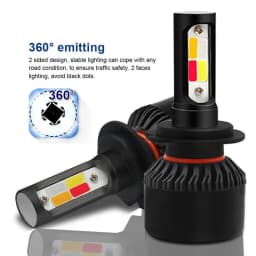 4Colors Strobe 60W Bulb Car Headlight H4 H7 LED Car Headlight Lamp Car Flashing Fog Light H8 H9 H11 9005 9006 LED Foglight Bulb