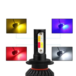 4Colors Strobe 60W Bulb Car Headlight H4 H7 LED Car Headlight Lamp Car Flashing Fog Light H8 H9 H11 9005 9006 LED Foglight Bulb
