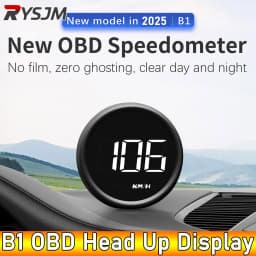 AD B1 Head Up Display OBD2 HUD Speedometer Car Projector Alarm EOBD Auto Fuel Consumption Volt Meter Water Temperature Gauge