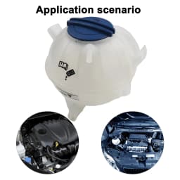 Engine Radiator Coolant Reservoir Tank Bottle And Cap Plastic For GOLF For MK6 1K0121407A 603-253 Leak Proof
