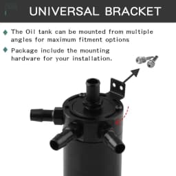 Universal Air Oil Separator Car 2-Port/3-Port Oil Catch Can 1 Outlet+2 Inlet With Breathing Filter And Oil Drain Valve Filter