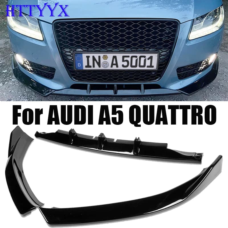 Front Bumper Splitter Lip Diffuser Body Kit Spoiler Guard Fit For Audi A5 B8 Quattro 2008 2009 2010 2011 (Not For S-LINE Model)