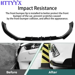 Front Bumper Splitter Lip Diffuser Body Kit Spoiler Guard Fit For Audi A5 B8 Quattro 2008 2009 2010 2011 (Not For S-LINE Model)