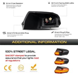 2Pcs Front LED Dynamic Side Mirror Light Turn Signal Lamp For VW Crafter Mercedes Sprinter 2006-2017 0018229020