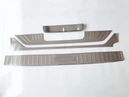 For Mercedes-Benz Vito V-Class W447 2014-2024 Stainless Silver Rear Trunk Inner Outer Bumper Plate Protector Guard Cover Kit