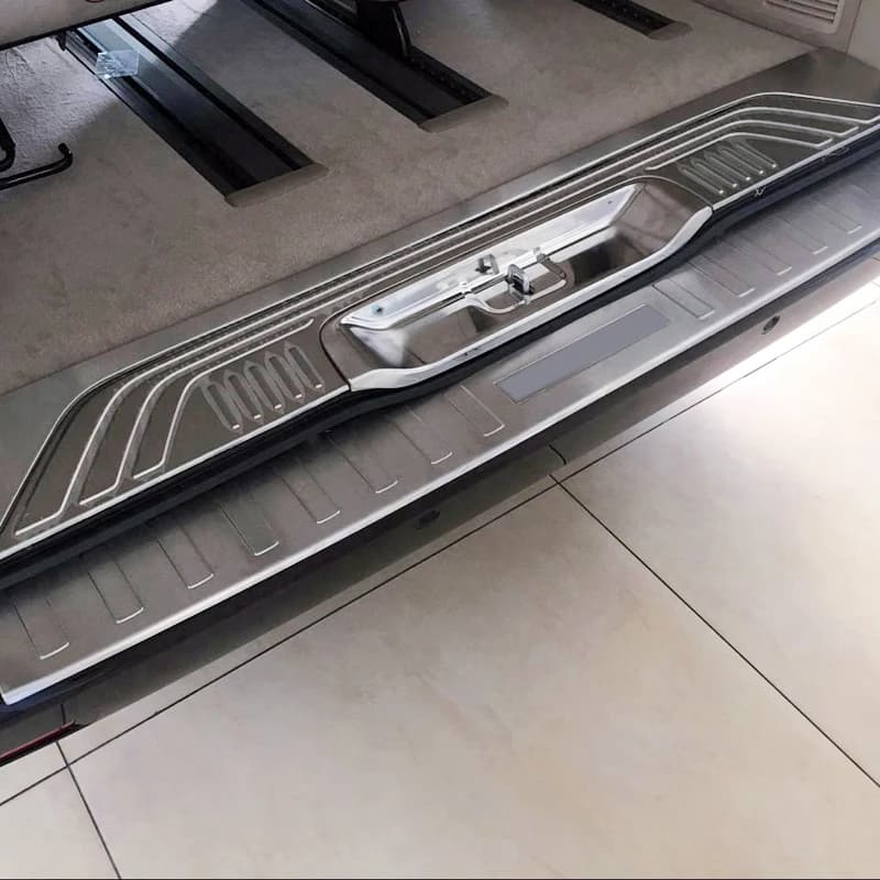 For Mercedes-Benz Vito V-Class W447 2014-2024 Stainless Silver Rear Trunk Inner Outer Bumper Plate Protector Guard Cover Kit