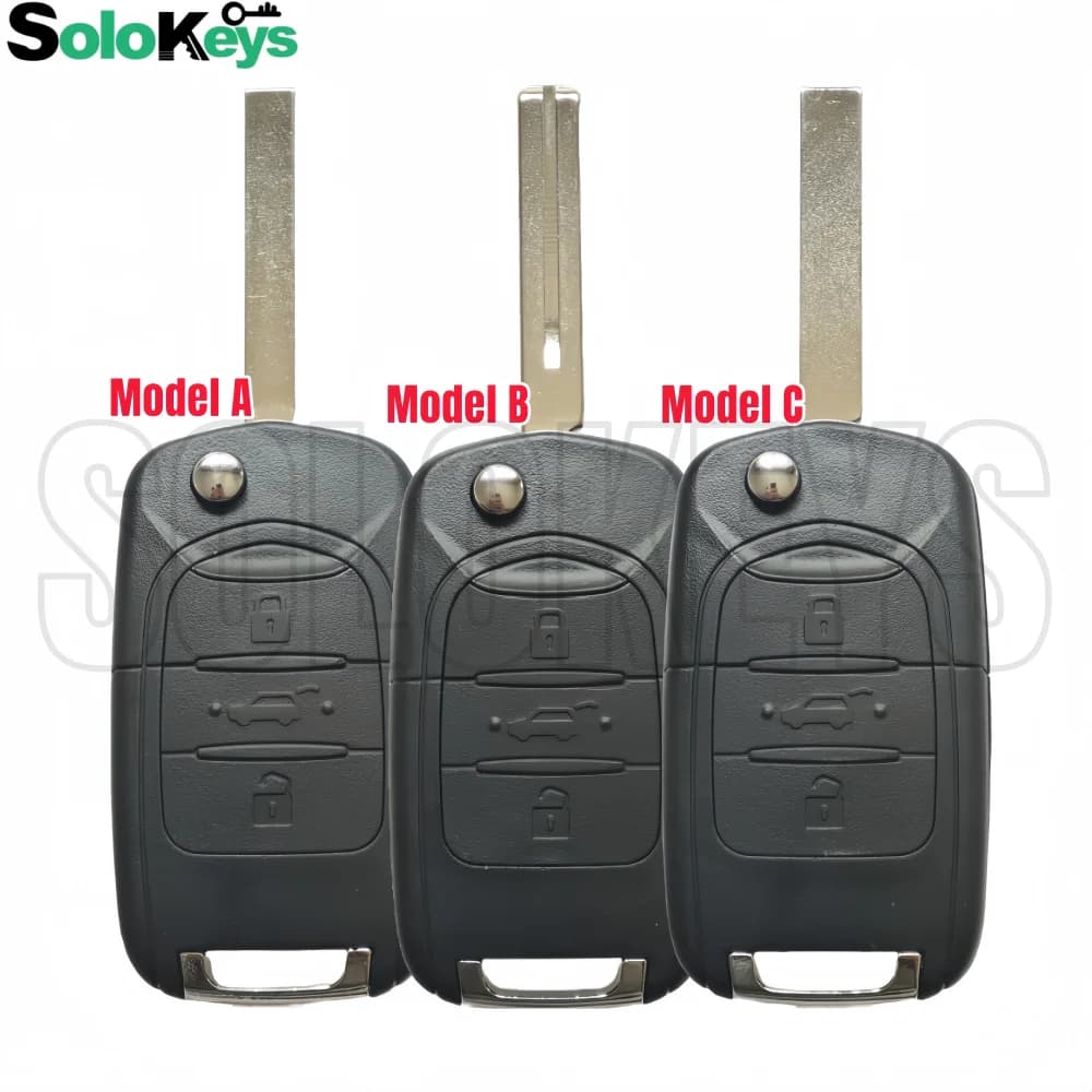 SOLOKEYS High Quality Replacement Folding Key Shell Fob For Chevrolet Captiva Blank Key Case Cover