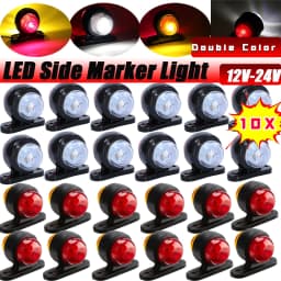 10PCS 12-24V Universal Side Marker Lights Double Side Lighting Indicator Lamp Clearance Lights Warning Light for Truck
