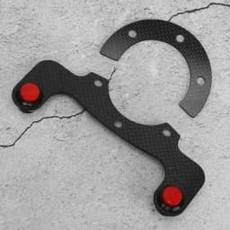 Carbon Fiber External Horn Button Kits For MOMO/OMP/Nardi/Sparco 6 Bolts Steering Wheel Dual Button
