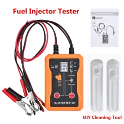 12V Upgraded Fuel Injector Tester & DIY Cleaning Tool, Test Two Injectors Simultaneously Power Drive Modefuel Injector Test
