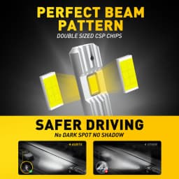 AUXITO 2Pcs 12000LM H1 LED Headlight Bulb H1 LED Canbus Car Head Fog Light Fanless Wireless Mini Size Auto Lamp 12V 6500K White