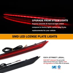 2pcs For Ford Mondeo Fusion LED Rear Bumper Reflector Lights Brake Warning Dynamic Turn Signal Lamp 12V 2013-2022