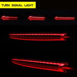 2pcs For Ford Mondeo Fusion LED Rear Bumper Reflector Lights Brake Warning Dynamic Turn Signal Lamp 12V 2013-2022