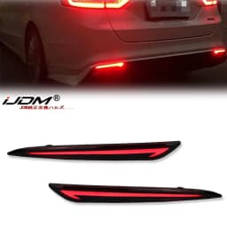2pcs For Ford Mondeo Fusion LED Rear Bumper Reflector Lights Brake Warning Dynamic Turn Signal Lamp 12V 2013-2022