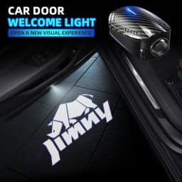 2pcs USB Rechargeable Rhinoceros Rhino Jimny Logo Car Door LED Lamps Projector Courtesy Welcome Lights For Suzuki 4X4 off-Road