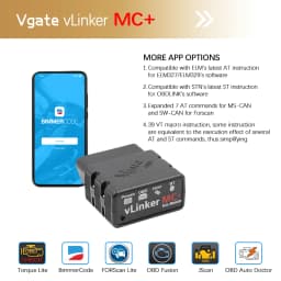 OBDIICAT-VLinker MC/MC+ ELM327 Bluetooth 3.0/4.0 OBD2 ELM 327 WiFi Car Diagnostic for iOS Android Scanner Auto Tool