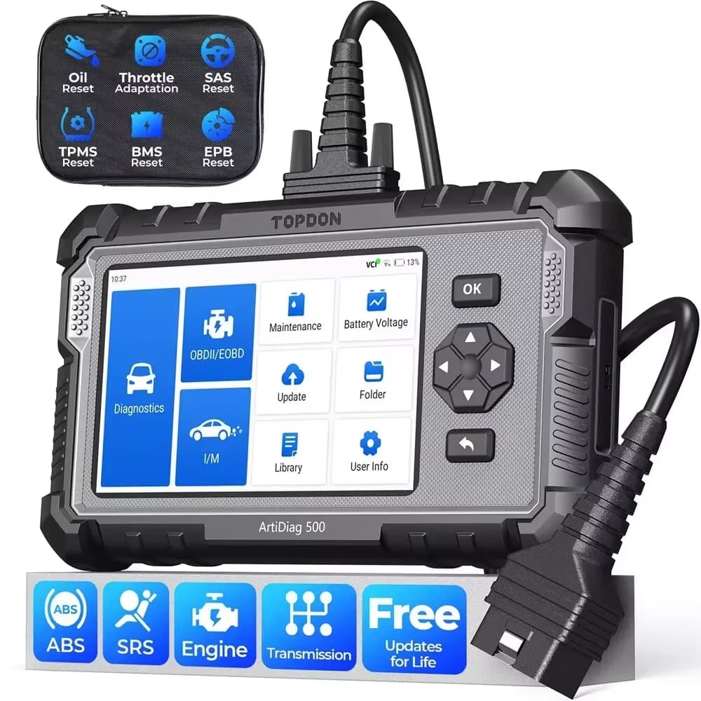 Topdon Car Diagnostic Tool 4 Systems OBD2 Diagnostic Scanner Engine ABS SRS Airbag Auto Scan Tool Code Reader ArtiDiag500