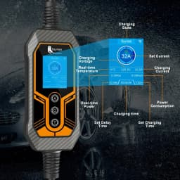 Feyree Portable EV Charger Wallbox Type1 J1772 Socket 32A 7KW 1Phase APP Control EVSE Portable Charging Box for Electric Vehicle