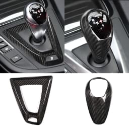 For BMW F80 F82 F87 M3 M4 M2 M5 F83 F85 X5M F86 X6M F13 Real Carbon Fiber Car Gear Shift Knob Cap Cover Sticker Panel Trim