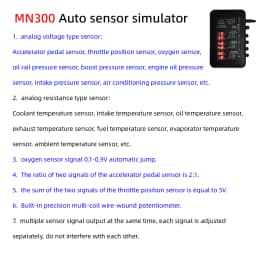 Update! MN300 Auto Sensor Simulator Automotive Tester Car Rail Oxygen Oil Pressure Flow Sensor Signal Generator