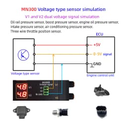 Update! MN300 Auto Sensor Simulator Automotive Tester Car Rail Oxygen Oil Pressure Flow Sensor Signal Generator