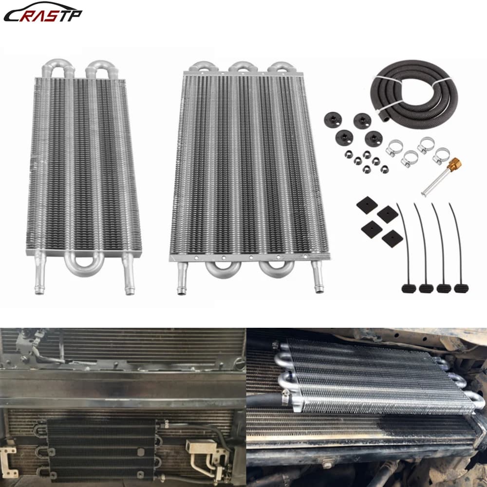 RASTP-4/6/8 Row Oil Cooler Kit Radiator Aluminum Car Transmission Plate & Fin Oil Cooler Auto-Manual Radiator Converter OSA014