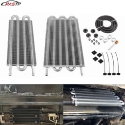 RASTP-4/6/8 Row Oil Cooler Kit Radiator Aluminum Car Transmission Plate & Fin Oil Cooler Auto-Manual Radiator Converter OSA014