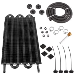 RASTP-4/6/8 Row Oil Cooler Kit Radiator Aluminum Car Transmission Plate & Fin Oil Cooler Auto-Manual Radiator Converter OSA014