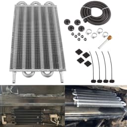 RASTP-4/6/8 Row Oil Cooler Kit Radiator Aluminum Car Transmission Plate & Fin Oil Cooler Auto-Manual Radiator Converter OSA014