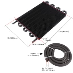 RASTP-4/6/8 Row Oil Cooler Kit Radiator Aluminum Car Transmission Plate & Fin Oil Cooler Auto-Manual Radiator Converter OSA014