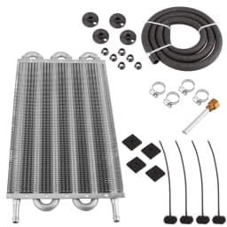 RASTP-4/6/8 Row Oil Cooler Kit Radiator Aluminum Car Transmission Plate & Fin Oil Cooler Auto-Manual Radiator Converter OSA014