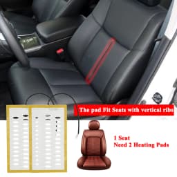 Universal Built-in Car Seat Heater Kit Fit 1 Seat 12V Alloy Wire Fast Heating Pads HI/LO 2-Level Round Switch Control System